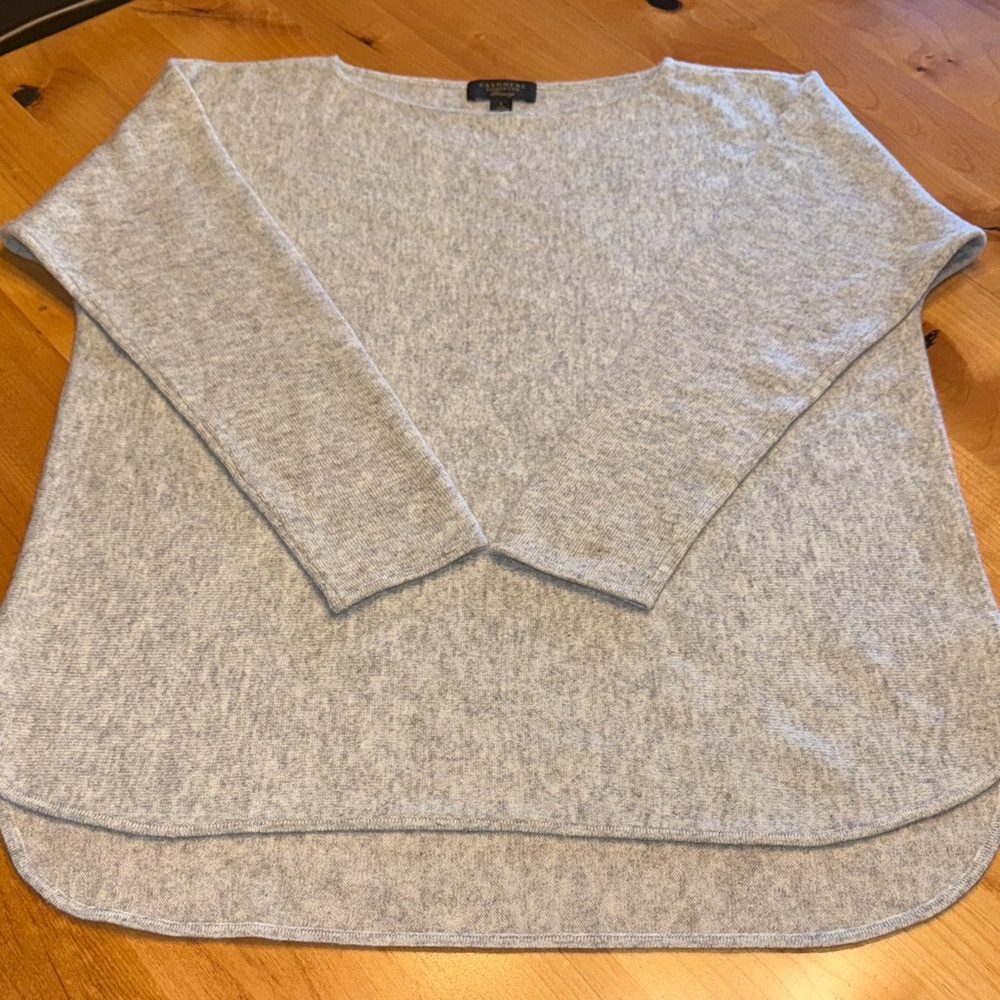 Charter Club Light Gray Cashmere Women's Sweater